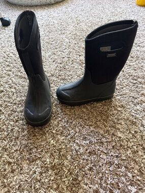 Bogs Kids Black Tall Waterproof Rain Boots